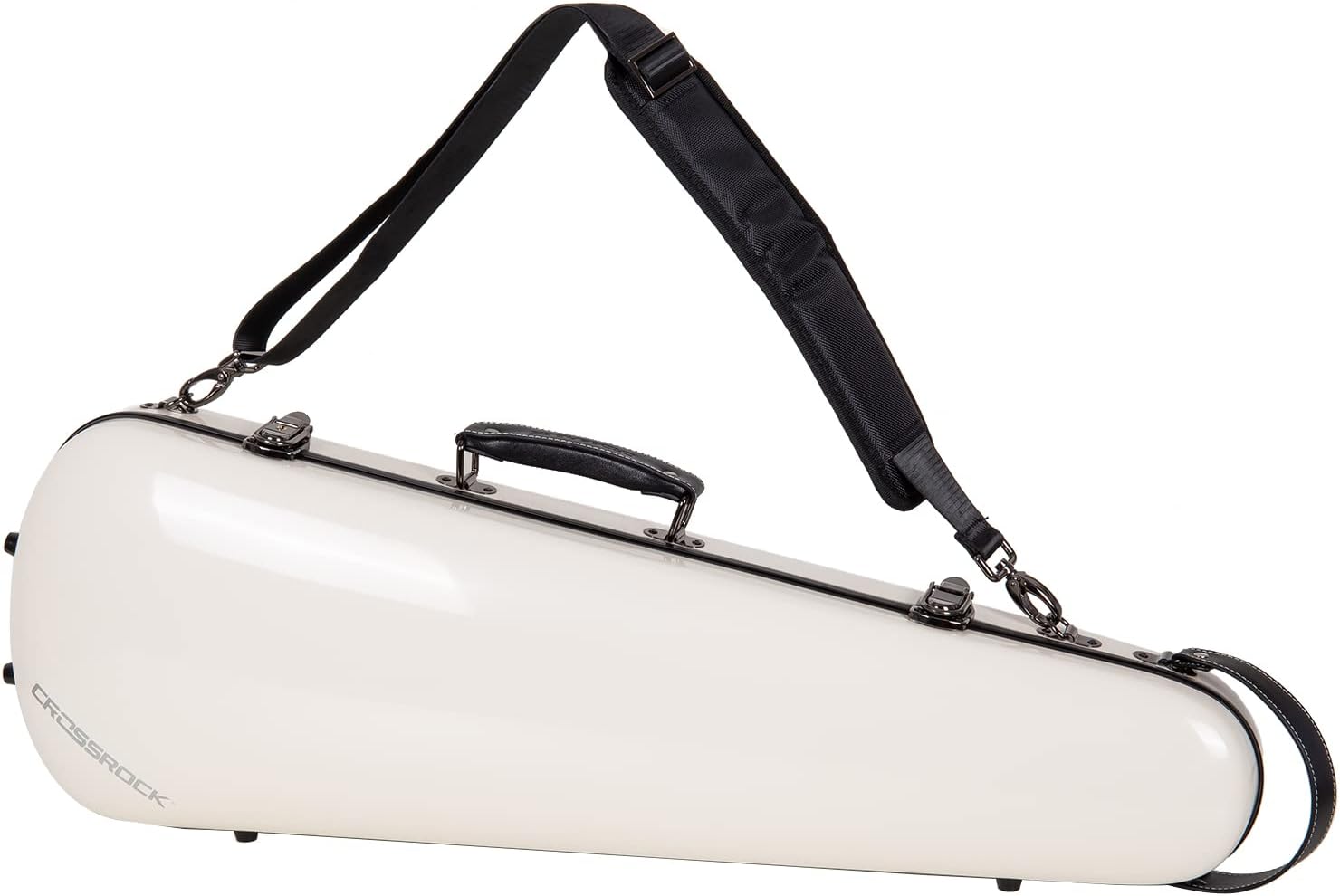 Crossrock Shaped Violin Case CRF1020 - Milk White