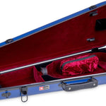 Crossrock Shaped Violin Case CRF1020 - Navy Blue