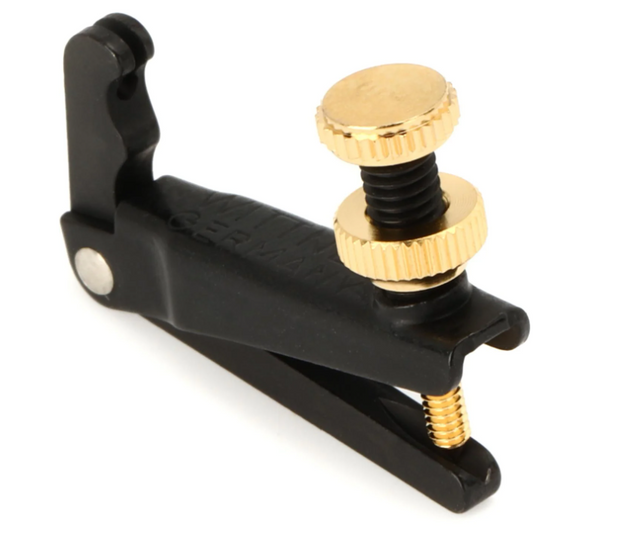 Wittner Violin Fine Tuner - Black, Gold Screw