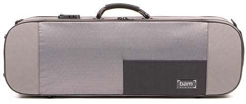 The Bam Stylus 4/4 Violin Case In Gray - Front View