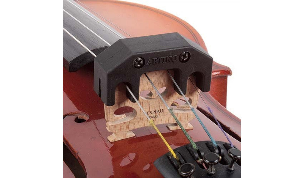 Artino Cello Practice Mute Metal/Rubber on cello bridge