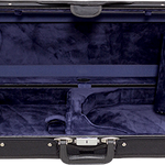 Bobelock 1002 Wooden Oblong Violin Case with Blue Velour Interior