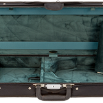 Bobelock 1002 Wooden Oblong Violin Case with Green Velour Interior
