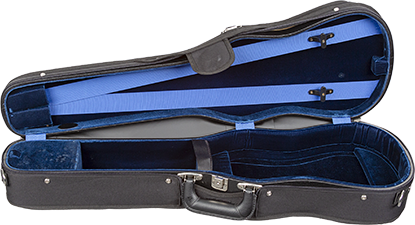Bobelock Wood Shell Velvet Violin Case - With Suspension