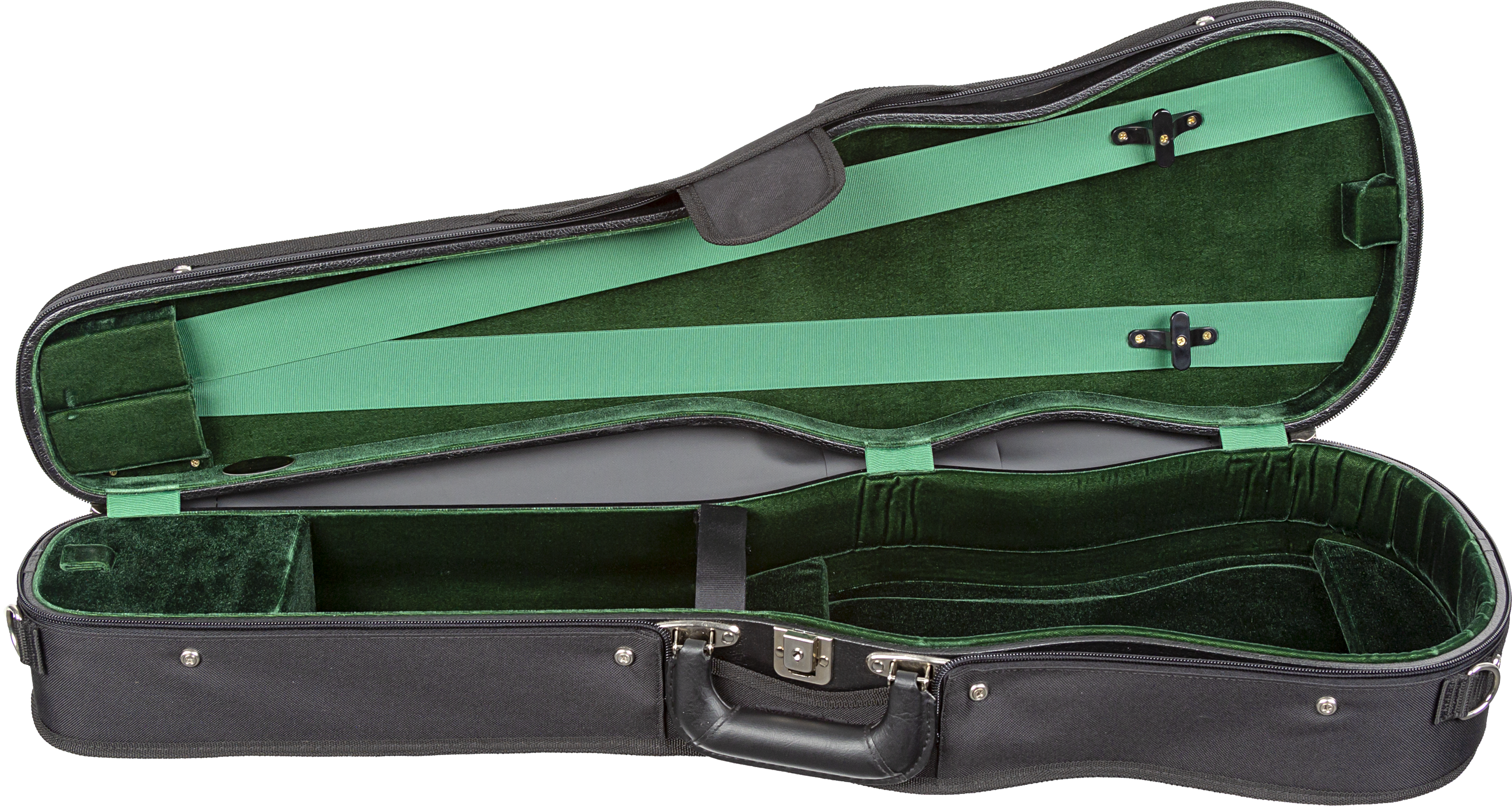 Bobelock Wood Shell Velvet Violin Case - With Suspension