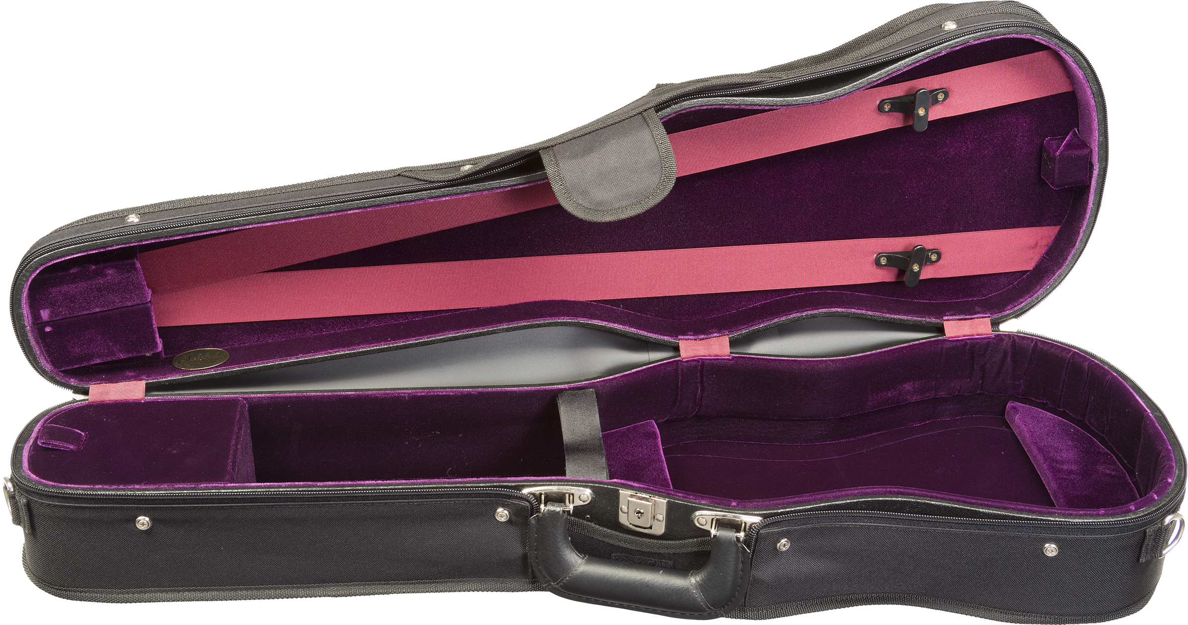 Bobelock Wood Shell Velvet Violin Case - With Suspension