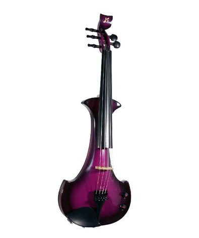 Bridge Lyra 5-String Electric Violin Outfit -  Black Purple