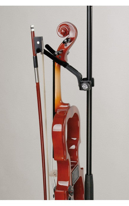 K&M 15580 Violin Holder for Music or Mic Stands - Support View