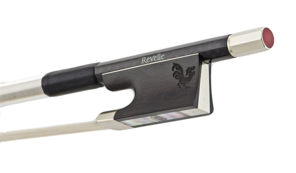 Revelle Silver Phoenix Carbon Fiber Violin Bow - Frog Detail