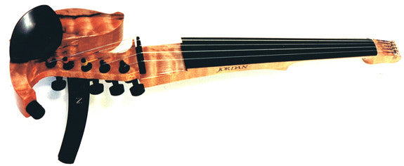 The Jordan 5-String Electric Violin in Spalted Flamed Maple Finish - Front