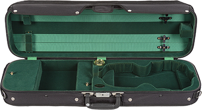 Bobelock 14002 Student Economy Oblong Suspension Case with Green Velvet Interior