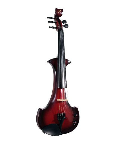 Bridge Lyra 5-String Electric Violin Outfit - Black / Red